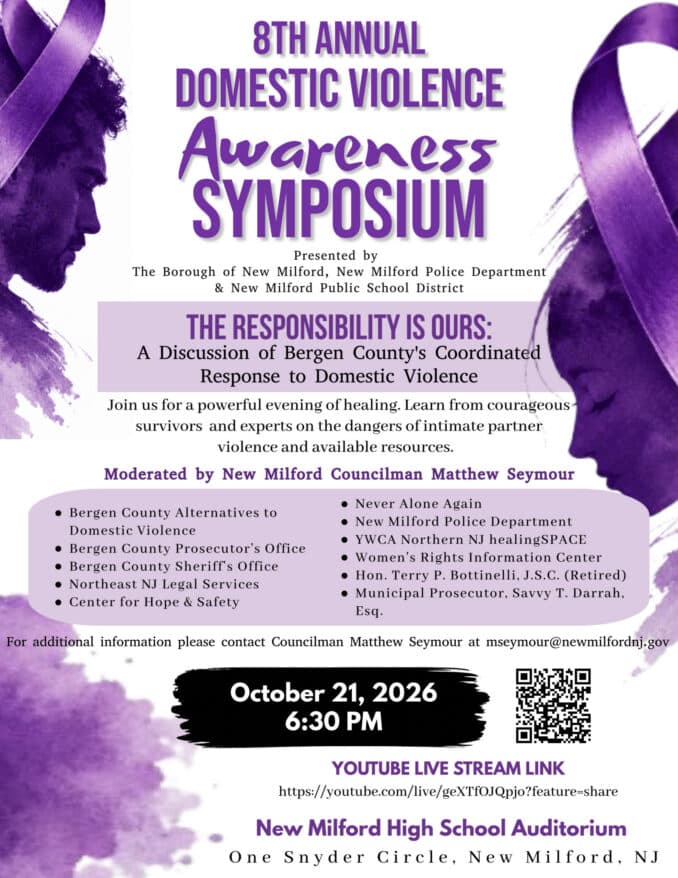 New Milford Hosts 8th Annual Domestic Violence Awareness Symposium (with Live Stream Option)