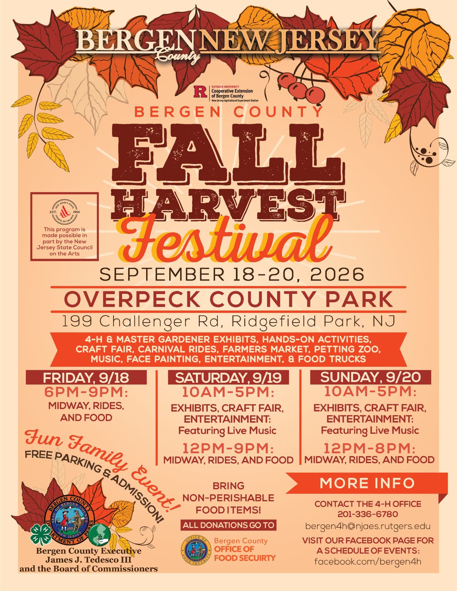 Bergen County Fall Harvest Festival at Overpeck County Park